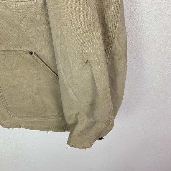 Vintage Sorel Khaki Canvas Work Chore Jacket Mens Large - Picture 2 of 11